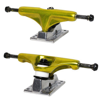 Core Hollow Trucks 5.0 (7.75") Anodized Gold With Silver Base (Hollow Kingpin)