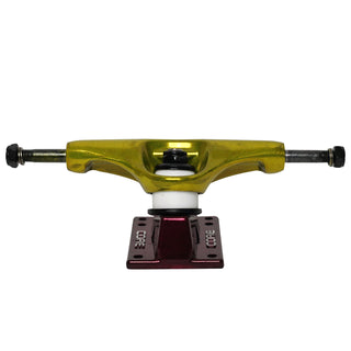 Core Hollow Trucks 5.0 (7.75") Anodized Gold With Red Base (Hollow Kingpin)