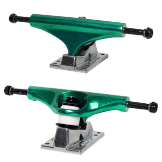 Core Hollow Trucks 5.25 (8.0") Anodized Green With Silver Base (Hollow Kingpin)