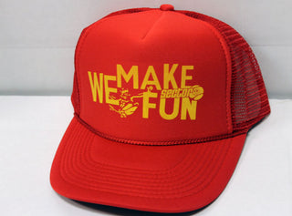 Sector 9 Mesh Trucker Hat We Make Fun RED/YELLOW
