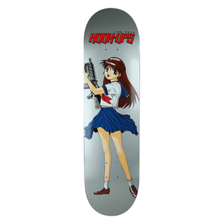 Hook Ups Skateboard Deck Machine Gun Girl 8.25"