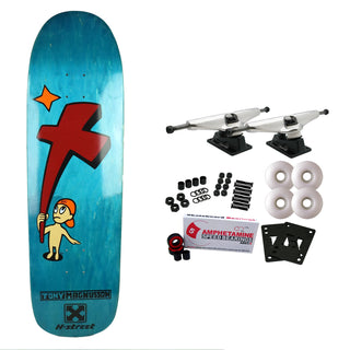 H-Street Skateboard Complete Tony Mag Kid & Cross 9.0" x 32.5" Blue Old School