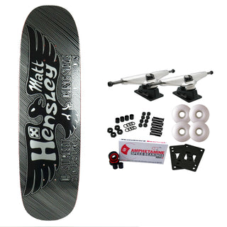 H-Street Skateboard Complete Hensley Eagle Block Print 8.9" Black Old School