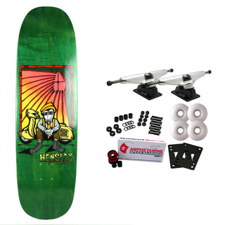 H-Street Skateboard Complete Hensley Hickman Red 9.0" x 33" Green Old School