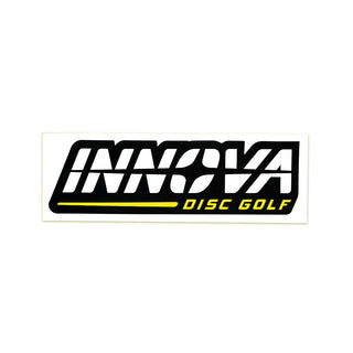 Innova Disc Golf Sticker - Burst - Black/Yellow - 6.5" x 2"