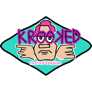 Krooked Skateboard Sticker Arketype Blue 6.25" x 4.5"