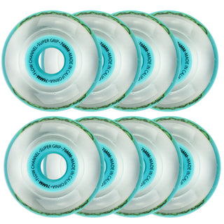 Labeda Roller Hockey Wheels - Slime 76mm 76A Light Blue (8-Pack)