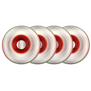 Labeda Roller Hockey Wheels - Slime 80mm 76A Candy Red (4-Pack)