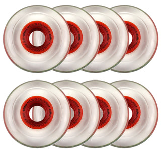 Labeda Roller Hockey Wheels - Slime 80mm 76A Candy Red (8-Pack)