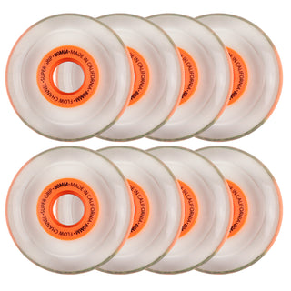 Labeda Roller Hockey Wheels - Slime 80mm 76A Orange (8-Pack)