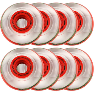 Labeda Roller Hockey Wheels - Slime 76mm 76A Red (8-Pack)