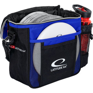 Latitude 64 Disc Golf Bag  - Slim Bag Blue - Holds 8 Discs