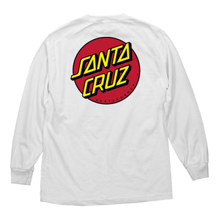 Santa Cruz Longsleeve Shirt Classic Dot White