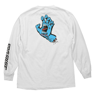 Santa Cruz Longsleeve Shirt Screaming Hand White