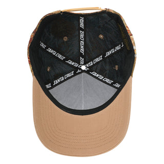 Santa Cruz Skateboards Hat MFG Tapestry Snapback Structured Floral/Khaki