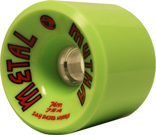 Luv Yo Mutha Longboard Wheels Metal CNC Aluminum Core 76mm 78A Green Dregs