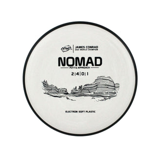 MVP Disc Golf James Conrad Signature Electron Soft Nomad Putter 2/4/0/1.5 White 169 grams
