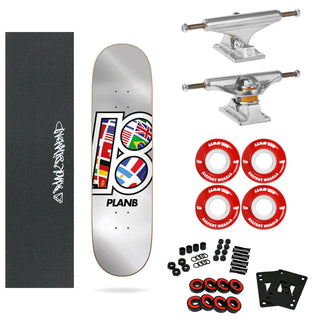 Plan B Complete Team Global 8.5" Independent Trucks, Soft Wheels