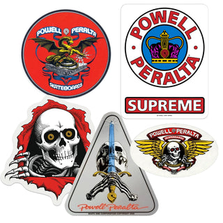 Powell Peralta Sticker 5-Pack Ripper Supreme Skull & Sword