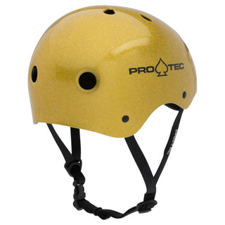 Pro Tec Skateboard Helmet Classic Skate Gold Flake Size S