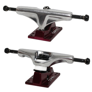Core Hollow Trucks 5.0 (7.75") Silver With Red Base (Hollow Kingpin)