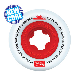 Ricta Wheels 54mm Chrome Clouds 86A Red