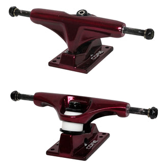 Core Hollow Trucks 5.0 (7.75") Anodized Red With Red Base (Hollow Kingpin)
