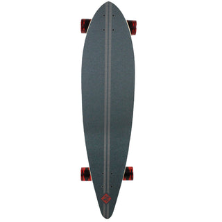 Street Surfing Longboard Retro Stripe Red Pintail 9.6" x 40"
