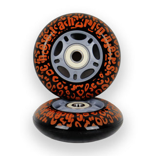 Cheetah Rippers 76mm 82A Black Wheels with Abec 9 Bearings for Razor RipStik