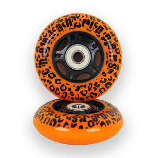 Cheetah Rippers 76mm 82A Orange Wheels with Abec 9 Bearings for Razor RipStik