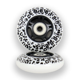 Cheetah Rippers 76mm 89A White Wheels with Abec 9 Bearings for Razor RipStik