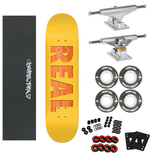 Real Complete Bold Team Yellow 8.06" Independent Trucks, Soft Wheels