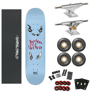 Real Complete Mason by Natas Blue 8.28" Independent Trucks, Spitfire Wheels