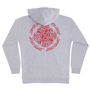 Santa Cruz Skateboards Hoody Dressen Pen Roses Center Pullover Grey Heather