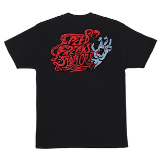 Santa Cruz Skateboards Shirt Freaks Hand Black