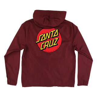 Santa Cruz Skateboards Coat Cruz Hooded Windbreaker Maroon