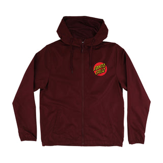 Santa Cruz Skateboards Coat Cruz Hooded Windbreaker Maroon