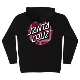 Santa Cruz Skateboards Hoody Tartan Plaid Dot Pullover Black