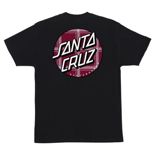 Santa Cruz Skateboards Shirt Tartan Plaid Dot Black