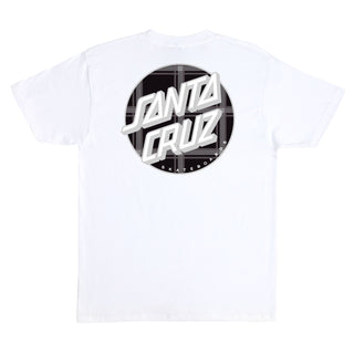 Santa Cruz Skateboards Shirt Tartan Plaid Dot White