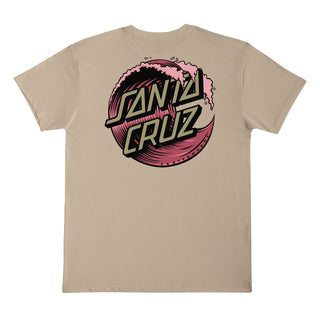 Santa Cruz Skateboards Shirt Wave Dot Tan/Merlot