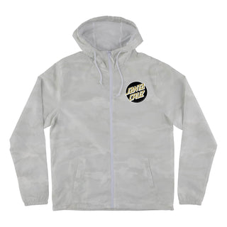 Santa Cruz Skateboards Coat Cruz Hooded Windbreaker Jacket White Camo/Gold