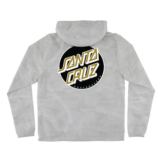 Santa Cruz Skateboards Coat Cruz Hooded Windbreaker Jacket White Camo/Gold