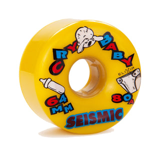 Seismic Wheels Cry Baby Yellow 60mm x 38mm 80A