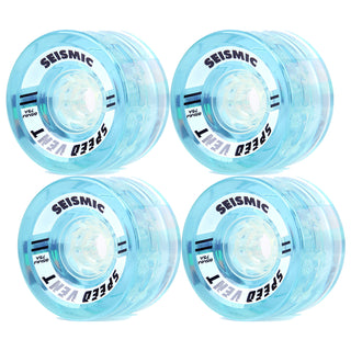 Seismic Wheels Speed Vent Clear Blue 85mm x 52mm 75A
