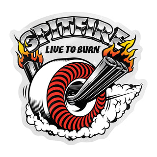 Spitfire Wheels Sticker Burnout Red MD