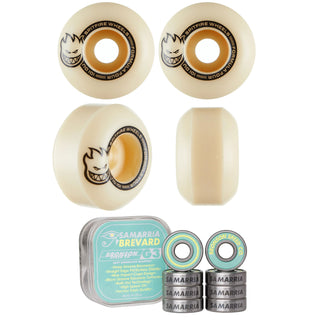 Spitfire Skateboard Wheels 50mm Lil Smokies Classic F4 101A + Bronson Pro G3 Bearings