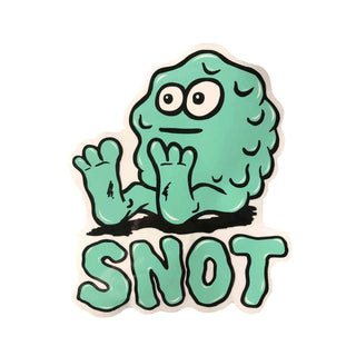 Snot Wheel Co. Skateboard Sticker Booger Logo 1.5" x 2"