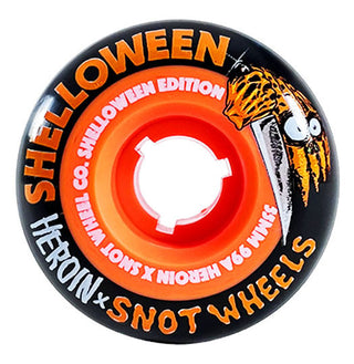 Snot Wheel Co. Skateboard Wheels 55mm Shelloween Boogerthane 99A Black/Orange