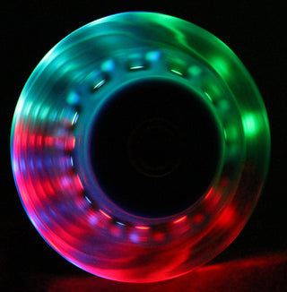 LED Scooter Wheels Set of 2 With Bearings - Blue/Clear